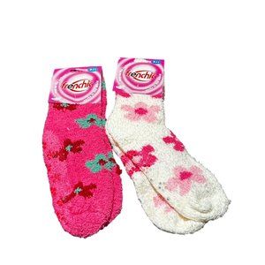 NWT Frenchic Collection - 2 pr - floral gripper socks